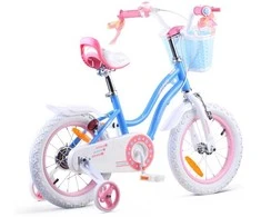 RoyalBaby STAR GIRL mergaitiškas dviratis 14 colių mėlynas RB14G-1