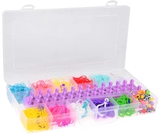 Jokomisiada Rubber Band Bracelet Making Kit 1800 Pieces Loom Beads Letter Beads ZA6386