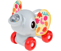 Jokomisiada Sensory ELEPHANT on wheels for toddlers - rustling, sliding ZA6342