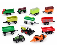 Jokomisiada Set of agricultural vehicles - tractor, combine harvester, trailers 12 elements ZA6419