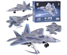 Jokomisiada Konstrukcijos kaladėlių rinkinys reaktyviniam lėktuvui F-22, modelis 1:100 ZA5027