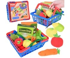 Jokomisiada MINKŠTAS PIRKINIŲ krepšelio rinkinys Daržovės Maisto produktai ZA5245