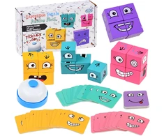Jokomisiada Skill game "Express emotions in time" - arranging faces with blocks GR0841