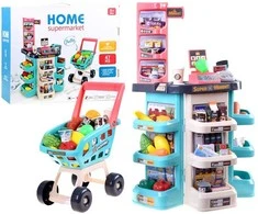 Jokomisiada Supermarket + shopping cart big set ZA3174