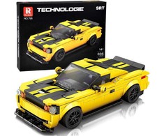 Jokomisiada Techniniai kaladėlės 319 detalių + lipdukai Geltona Sports Car ZA5260