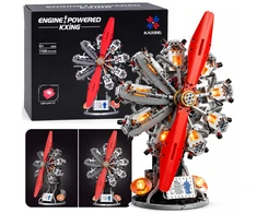 Jokomisiada Technical blocks Build an aircraft ENGINE with 1100ele batteries ZA6367