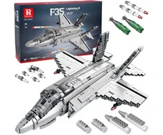 Jokomisiada Techniniai blokai Licencijuotas amerikiečių naikintuvas F-35 Lightning II 1600 dalių ZA5799