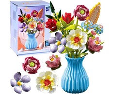Jokomisiada Technical blocks SERIES: Bouquet of 8 wildflowers in a vase 691 pieces ZA5892