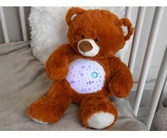 Jokomisiada Teddy bear star projector with lullabies and sleep lamp ZA5713