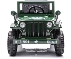 Akumuliatorinė transporto priemonė vaikams Jokomisiada Willy 4x4 + nuotolinio valdymo pultas | spalva: tamsiai žalia