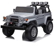 Akumuliatorinė transporto priemonė vaikams Jokomisiada Toyota Land Cruiser PA0285, 2 vietų | spalva: pilka