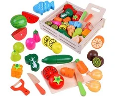 Jokomisiada Wooden fruit and vegetable cutting board with magnet, BOX, knife, ZA4121