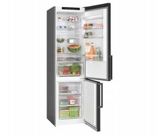 13565 Bosch KGN39VXBT Serija 4, Laisvai statomas šaldytuvas-šaldiklis su šaldiklio skyriumi apačioje, 203 x 60 cm, Juoda (Ekspozicinė prekė)