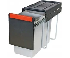Šiukšliadėžė FRANKE, Cube 30, atidarymas ranka, 20l.+10l.