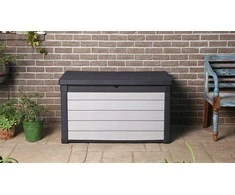 Keter Sodo daiktadėžė Denali Duotech, 62.1 x 122.9 x 70.6 cm, 380 L, pilka/ruda