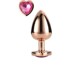 Dream Toys Svajonių žaislai Blizganti Meilė Rose Gold Plug korek analny Small