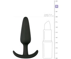 EasyToys Silicone Plug S Juodas - Compact Flexible Intimate Priedas