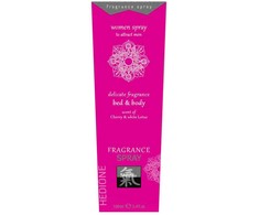 HOT Shiatsu Cherry &amp; White Lotus Kūno ir tekstilės dulksna su feromonais, 100 ml