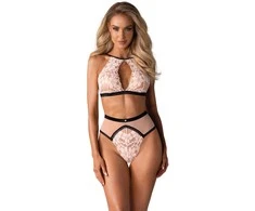 Obsessive - Lilines 2-pcs set L/XL seksualus liemenėlės ir kelnaičių komplektas