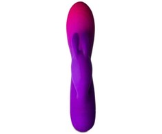 Rocks-Off Glo-Girl Violetinė Dual Motor Silicone Rabbit 171mm Atsparus vandeniui