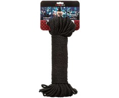 CalExotics Scandal Juodas Bondage Rope 50m - Durable Cotton Blend Restraint