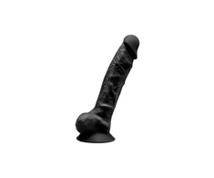 Silexd didelis storas juodas veninis penis su siurbtuku 20cm