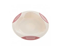 Akuku dubenėlis limpančiu dugnu ir neslystančiais kraštais, beige/pink, A0525
