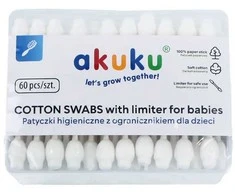 Akuku saugūs krapštukai ausims 60 vnt., A0710