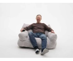 Sofa Fotelis Jelly Bear/Šviesiai pilka (Velvetas)
