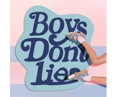 Dekoratyvinis kilimėlis "Boy's don't lie" 100 x 100 cm - mėlynas