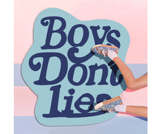 Dekoratyvinis minkštas kilimas „Boy's Don't Lie“ 80 x 80 cm - mėlynas