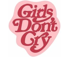 Dekoratyvinis minkštas kilimas "Girl's don't cry" 120 x 120 cm - rožinis