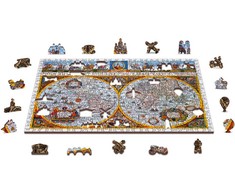 Dėlionė Wooden city Mediniai galvosūkiai su figūrėlėmis - žemėlapis „Nova Senovės terrarumas“, 505 elementai