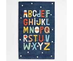 Kilimas, vaikų kūdikiams, 140 x 80 cm, Alphabet, tamsiai mėlynas