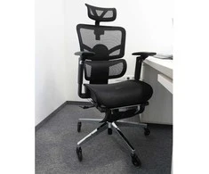 Ergonomiška Reguliuojama Tinklinė Biuro Kėdė - Juoda