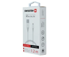 Swissten USB Lightning kabelis MFI 1.2 m baltas