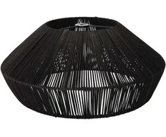 Pakabinamas šviestuvas Natūrali jūrinis ratano pakabinama lemputė - 50 cm (juoda)