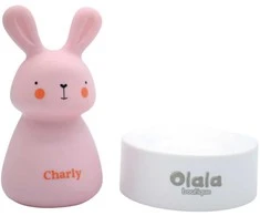 Olala Boutique Olala LED naktinė lempa - Kiškis Charly, rožinė