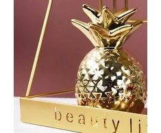 BEAUTY LIFE Kosmetikos Pusiau Dviejų Lygių Metalinė Lentyna - Auksinė