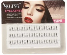 Bling Natūralūs Blakstienų Klastrai, 13mm, Natūralūs Plaukai