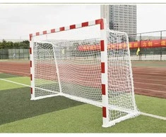 Profesionali futbolo vartai su tinklu 300x200 cm - Raudonai baltas