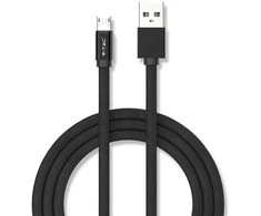 V-tac 1m mikro USB laidas, juodas, laido tipas : medvilninis audinys