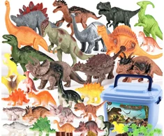 Dinozaurų figūrėlių rinkinys 44 vnt su dėže
