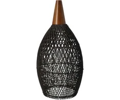 Pakabinamas šviestuvas Rustic Rattan Lempa - 25cm (Juoda)