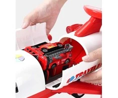 Lėktuvas su žaisliniais automobiliais - raudonas