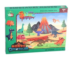 MILE 3D scena dinozaurai rinkinys su spalvingais dinozaurais