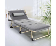 Kempingo lova BIZNESINE, sulankstoma, kanadietiška PREMIUM 75 cm - pilka