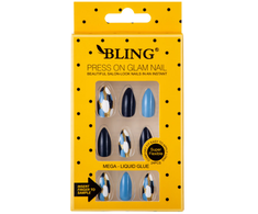 BLING Dirbtiniai Nagai, Tipsy BLING VI - 24 vnt., Gaminio Rinkinys