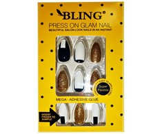Dirbtiniai nagai, „Tipsy Bling“ (24 vnt) - Glamour, VII modelis