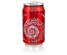 Banquet Kelioninis termo puodelis 300ml ,raudonas/burbuliukai